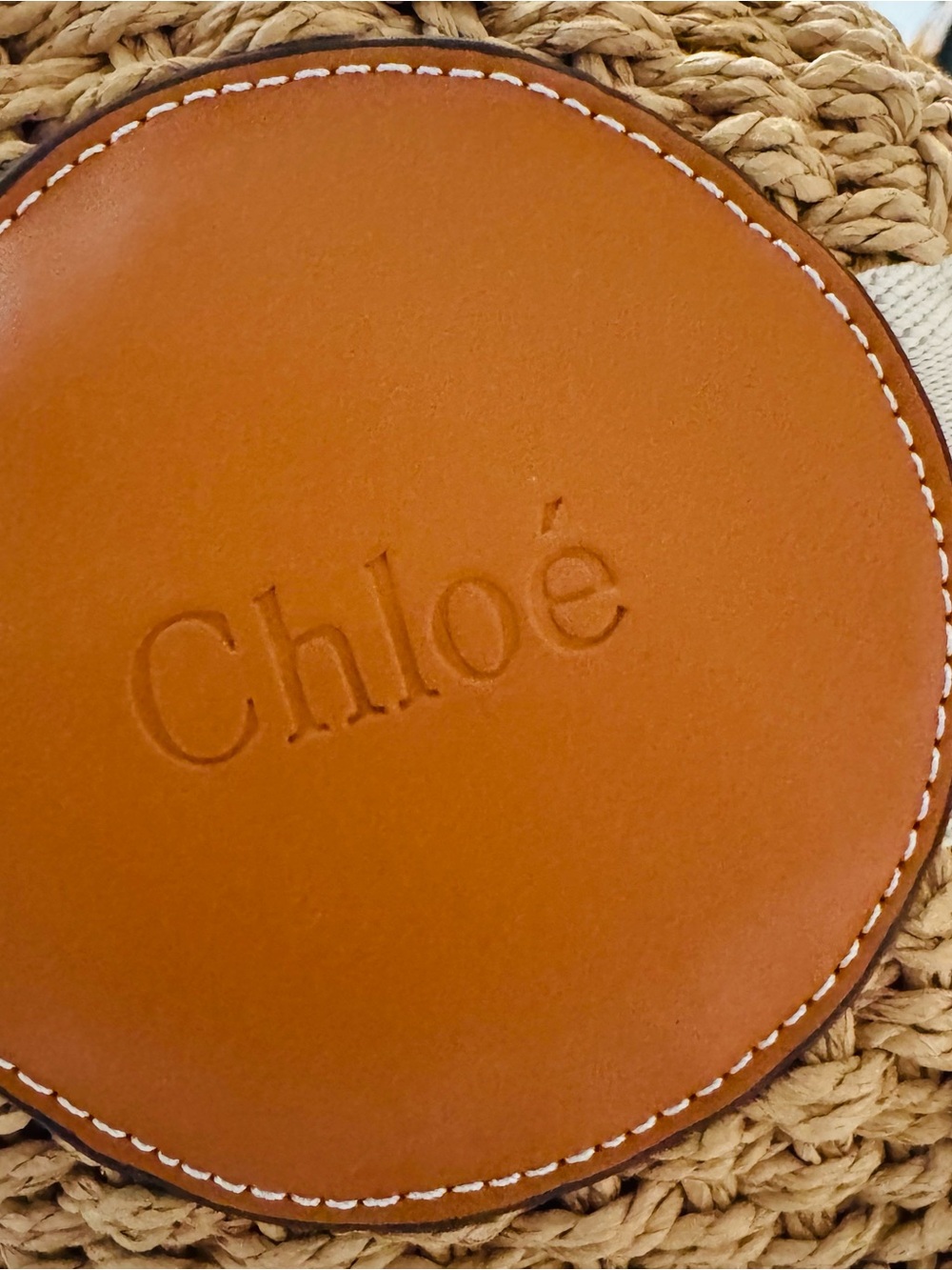 CHLOE ,Women's Brown Leather Round Crossbody Bag